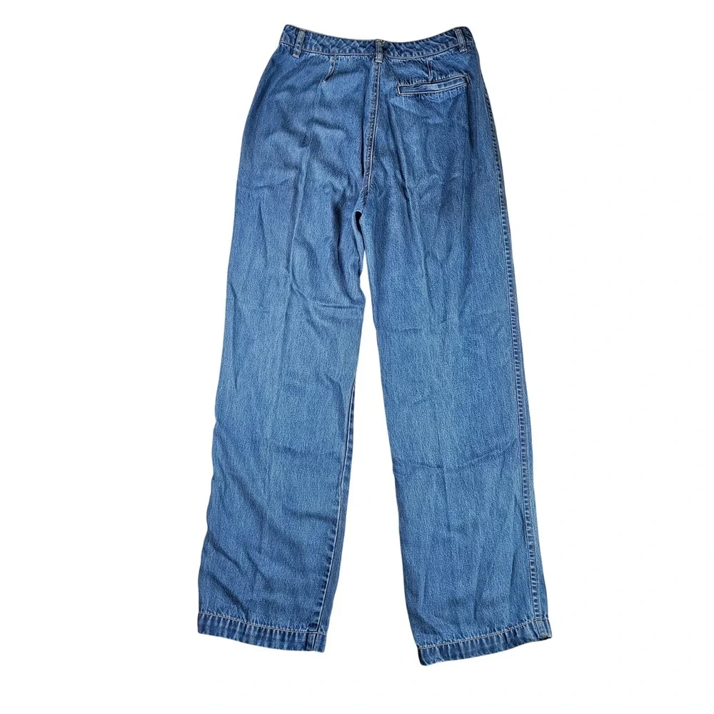 Vintage So Blue High‎ Waist Baggy Straight Leg Denim Jeans Medium Wash Size 8